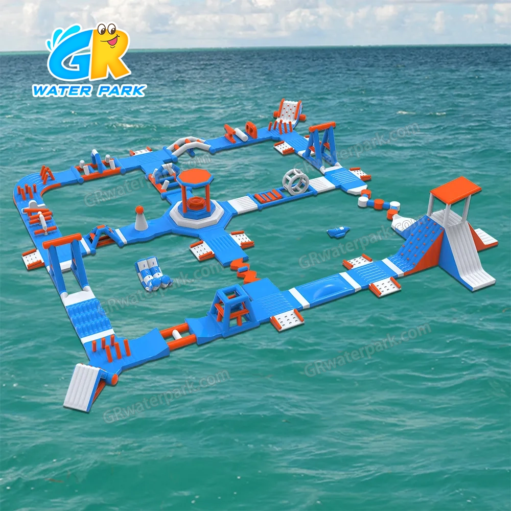 GW-025 Aqua Adult Inflatable Water Park Play Equipment With 0.9mm PVC Tarpaulin