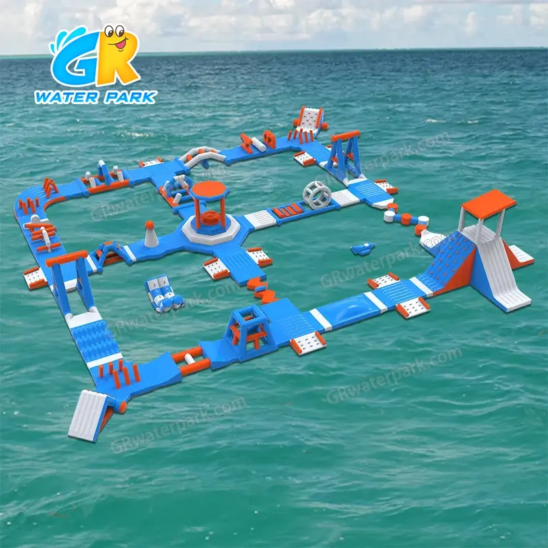 GW-025 TUV-Certified Commercial Inflatable Water Park &ndash; Large Floating Aqua Adventure