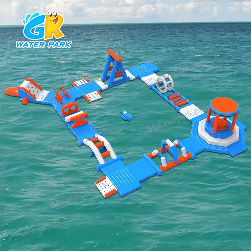 GW-027 Medium-Sized Inflatable Water Park for Sale &ndash; 22.5m x 19m Floating Aqua Park