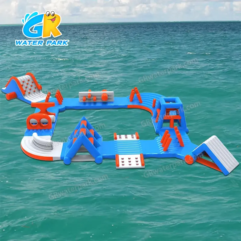 GW-034 Medium Inflatable Water Park for Sale &ndash; 19m x 17.5m Floating Obstacle Course