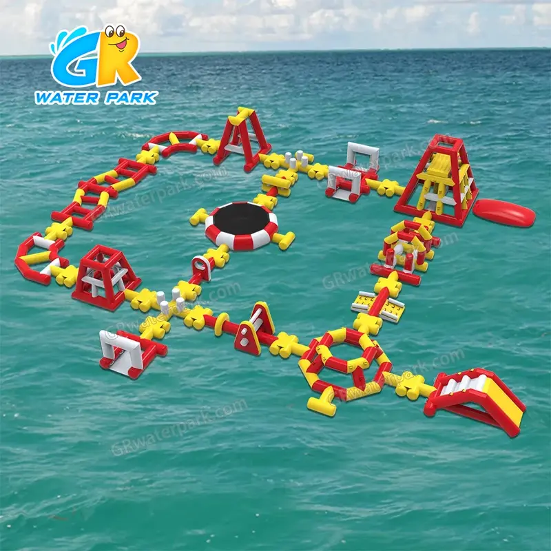 GW-152 High-Quality Inflatable Water Park - Customizable Floating Water Obstacle Course