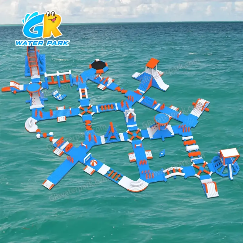 GW-203 Giant Commercial Inflatable Water Park &ndash; 0.99mm Floating Adventure Playground